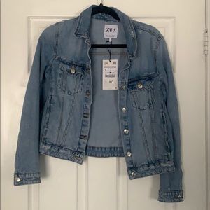 A light blue denim jacket
